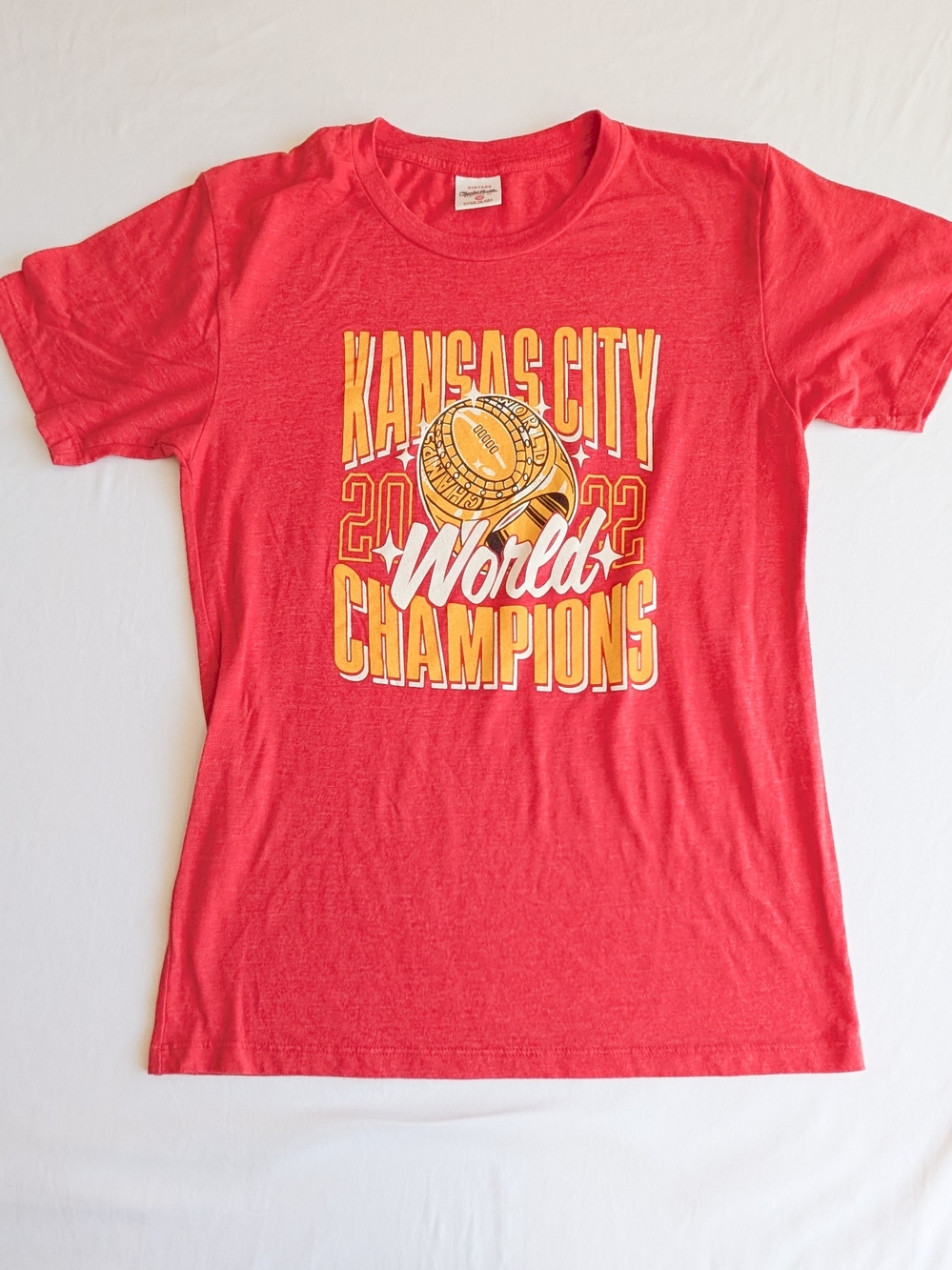 Charlie Hustle Kansas City Chiefs Shirt Mens Medium Red Short Sleeve Casual KC